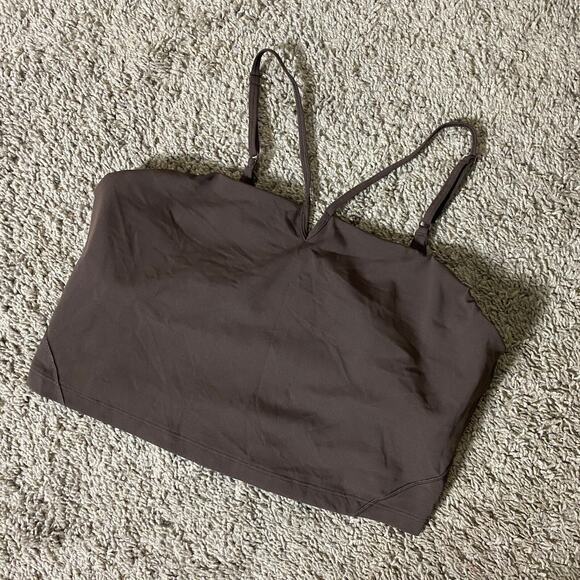 Lululemon Size 12 Align Strappy Deep V Tank Top A/B Cup Espresso Brown - Picture 6 of 6